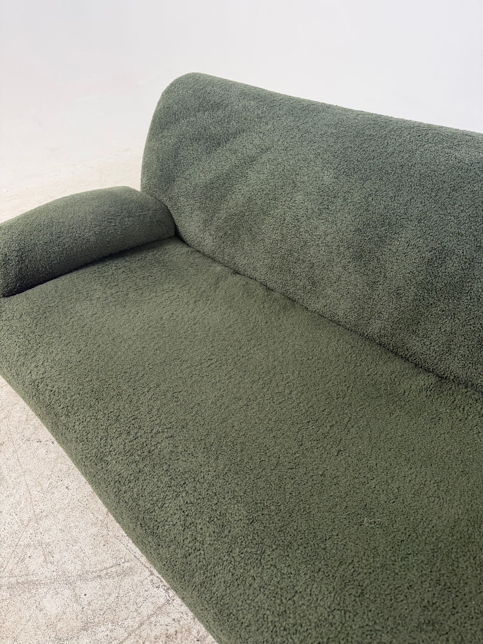 Kings living Green Booucle sectional. Reversible L shaped sofa couch. Delivery available