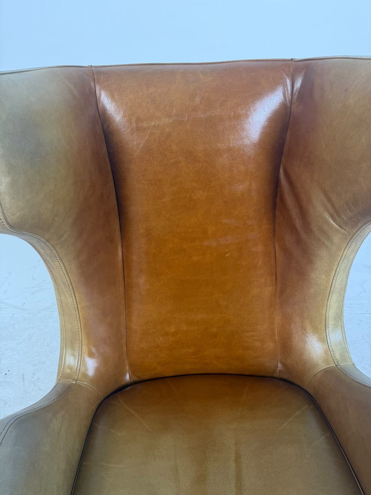 Leather Swivel Wingback Chair. Leather MCM Office chair. Delivery available