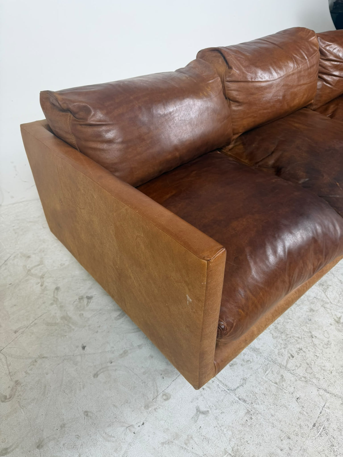 Article Nirvana Sofa. Distressed leather 3 seater couch. Delivery available