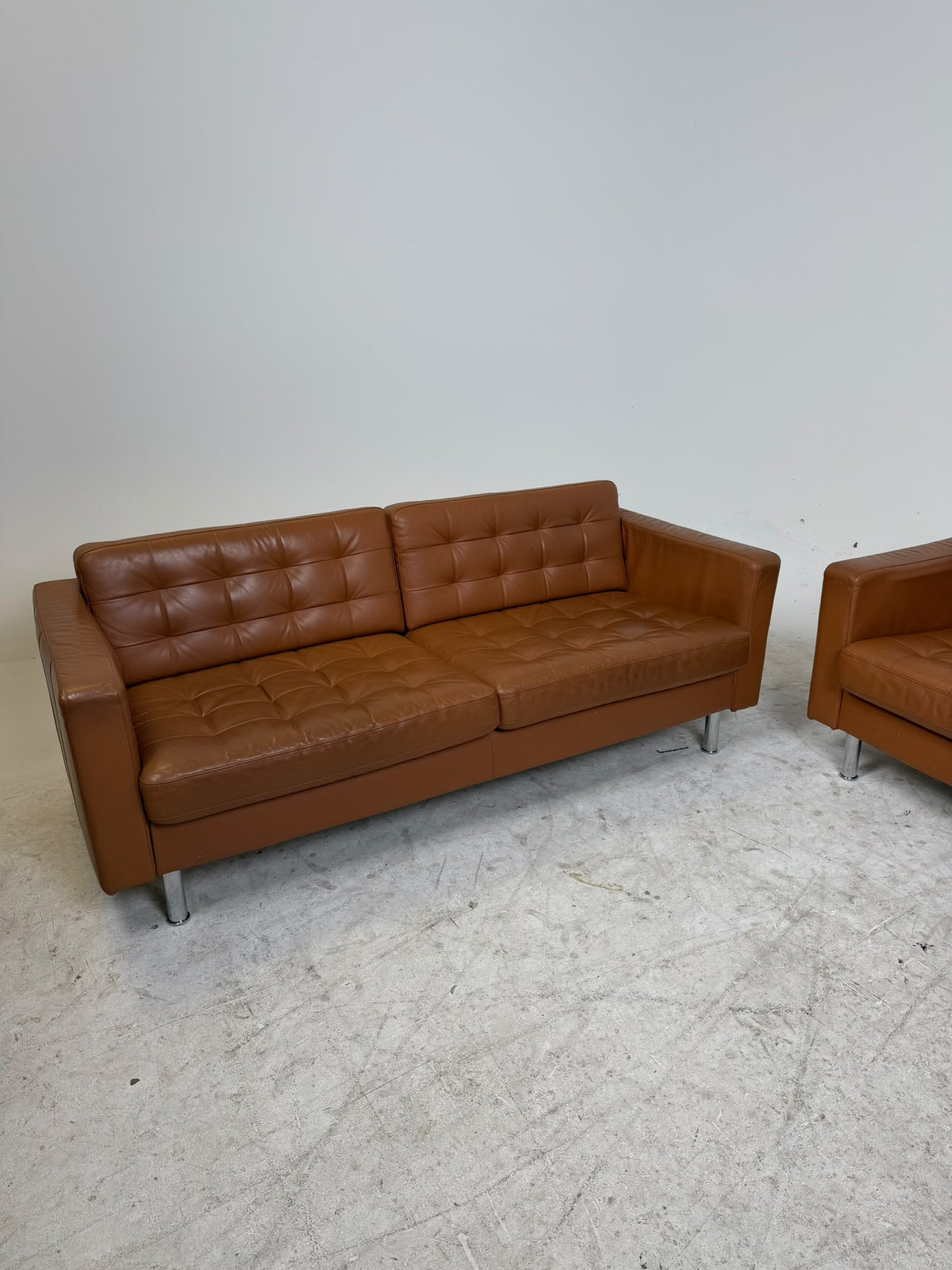 Ikea Morabo Sofa Set. 2  Cognac leather couches. Delivery available