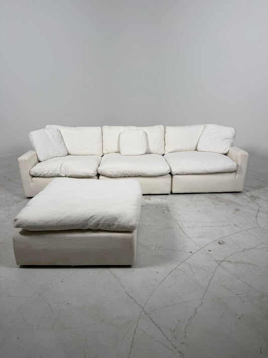 4 piece Cloud couch. Modular L shaped sofa couch