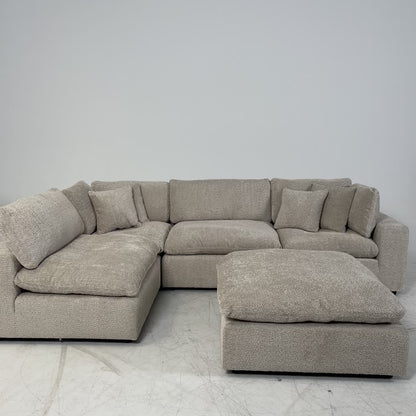 New CasaBella Mochi Cloud sectional. Boucle modular L shaped sofa couch. delivery