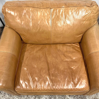 Legacy leather armchair. Cognac decorative chair