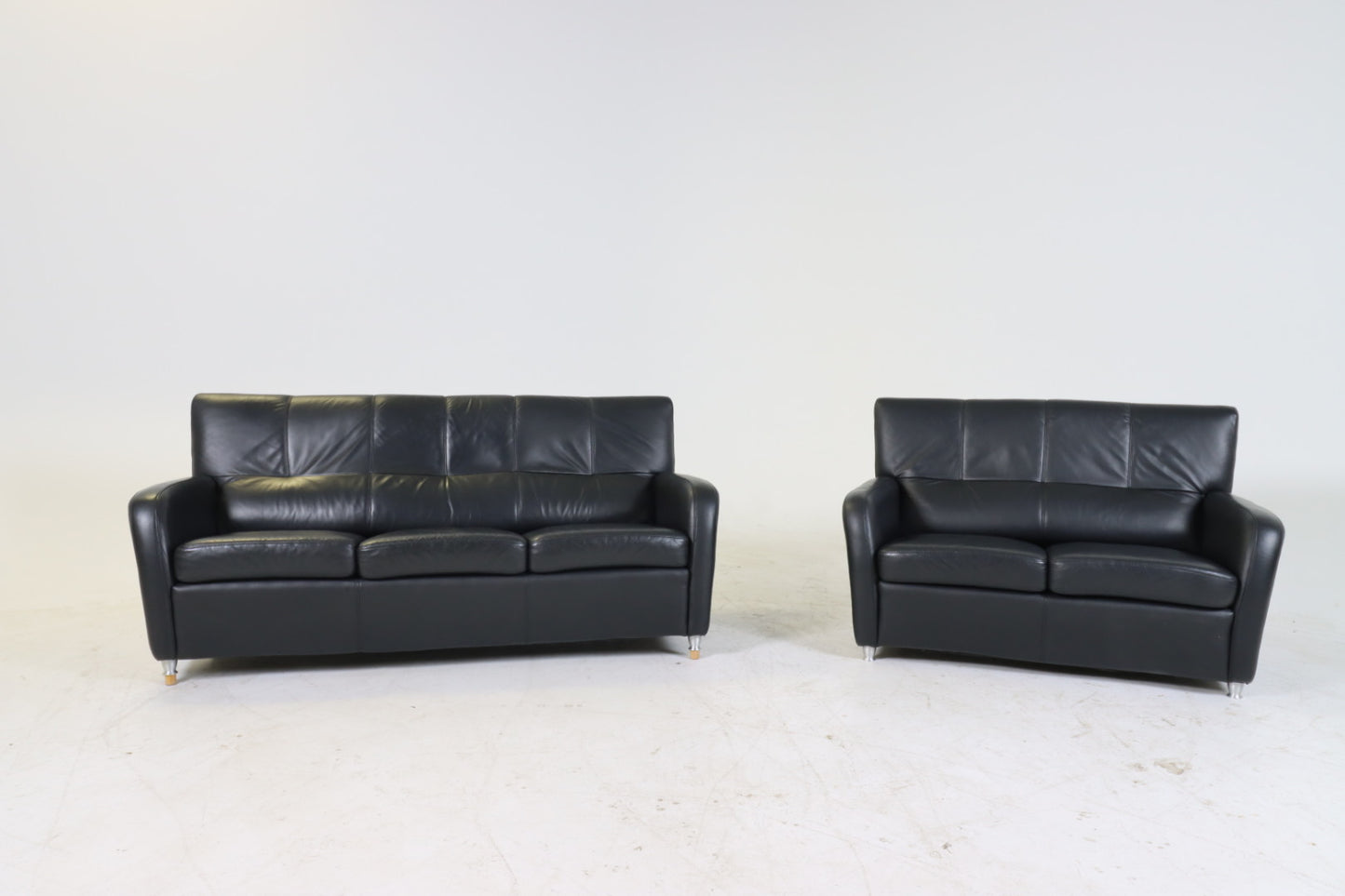 Genuine leather sofa set. Sofa and loveseat couch set.