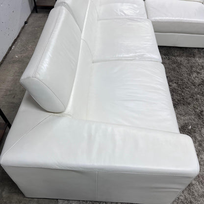 Scan design leather sectional.