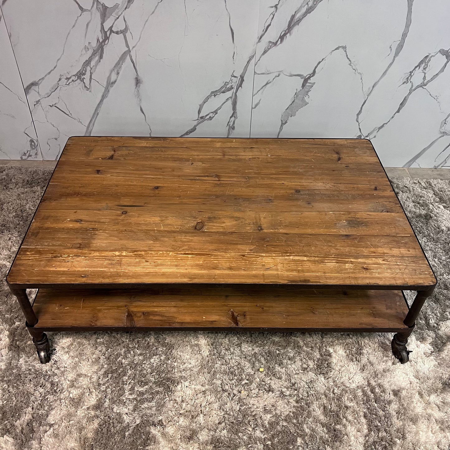 Restoration hardware flat iron coffee table