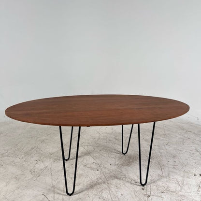 New Lh oval dinning table walnut. Real Wood Table.