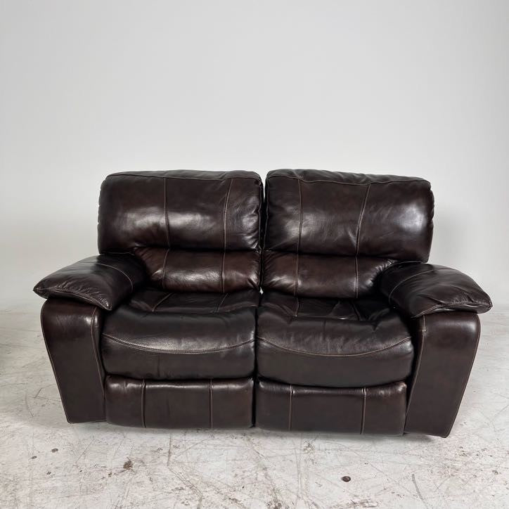 Power reclining sofa set. Genuine leather Power recliner set.