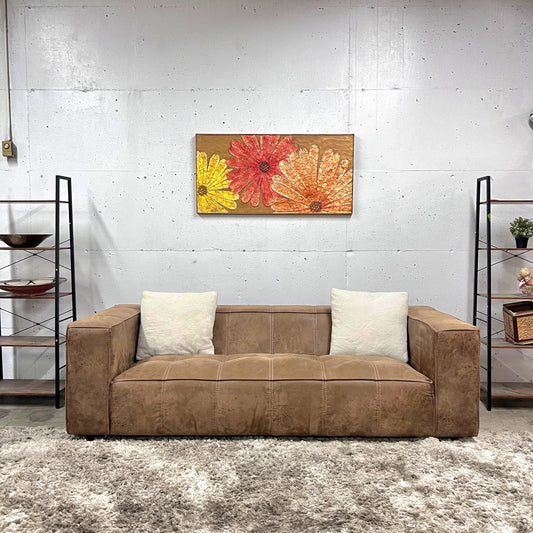 Cigar sofa. Microfiber mcm couch