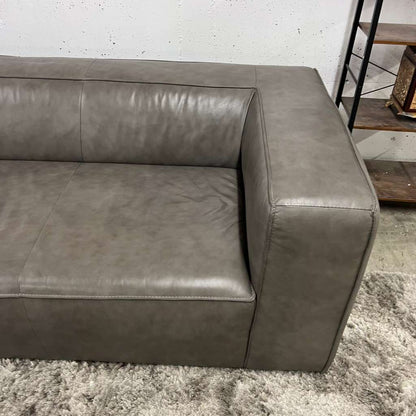 Muse and merchant cigar leather sofa. Mcm aniline leather