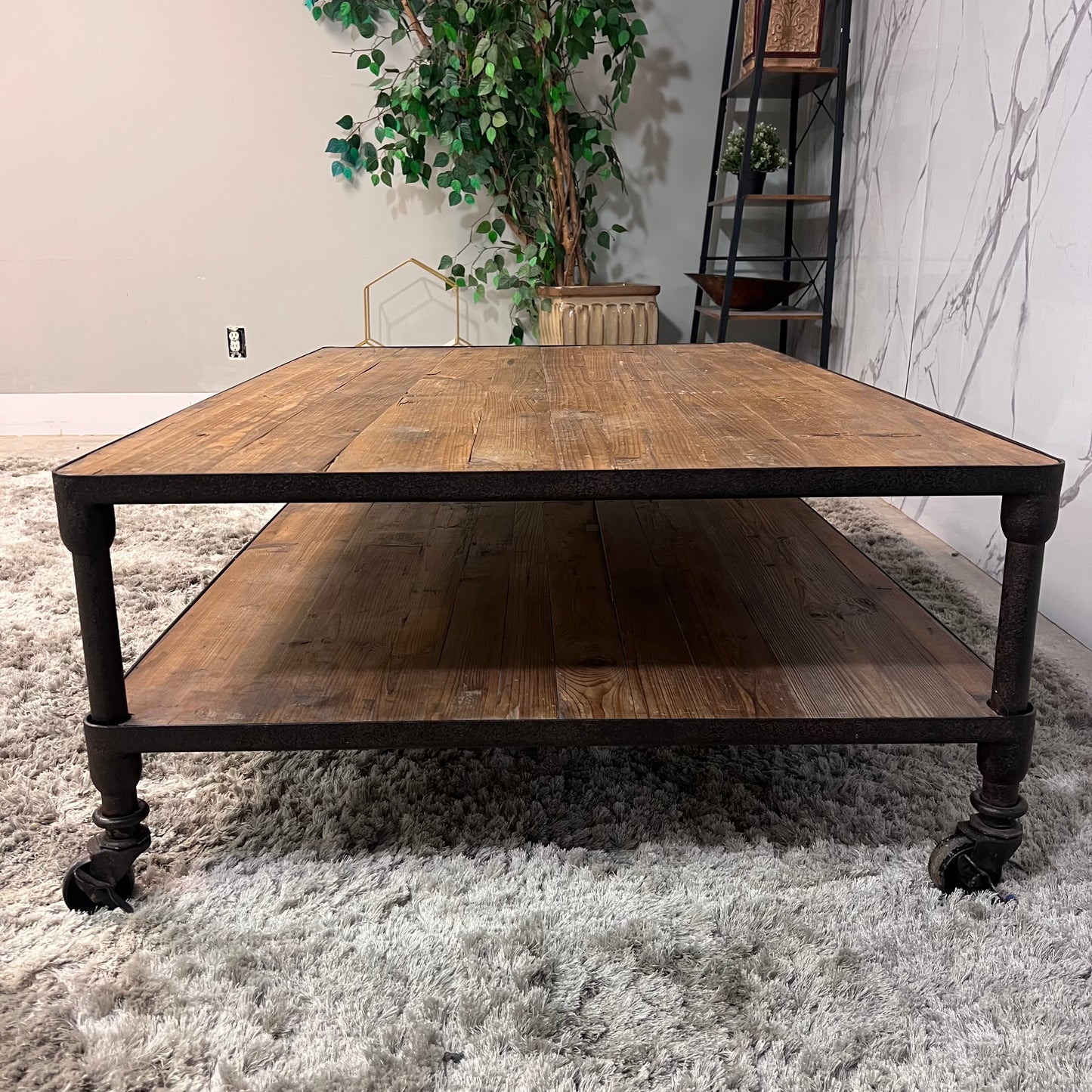 Restoration hardware flat iron coffee table