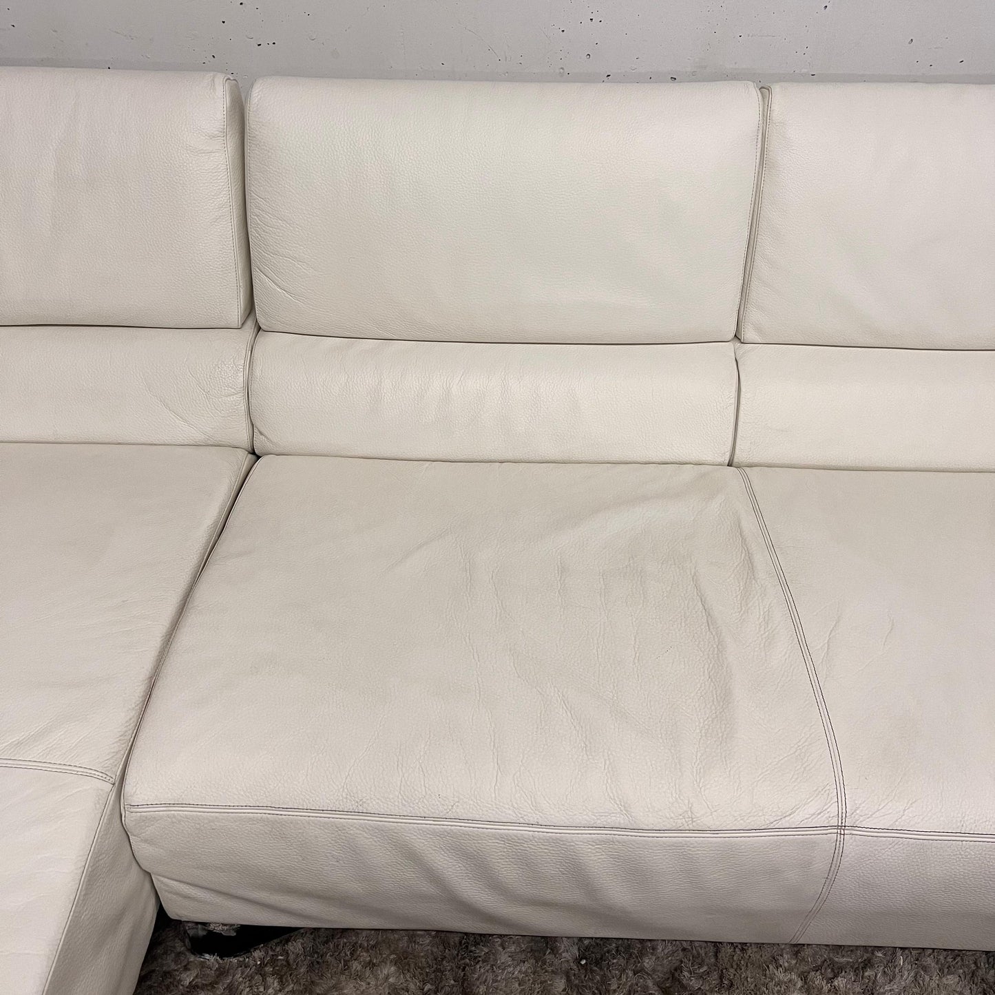 Natuzzi italia full grain leather sectional