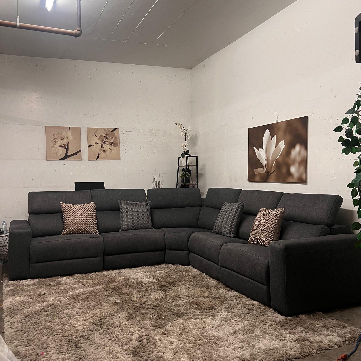 Power reclining sectional.