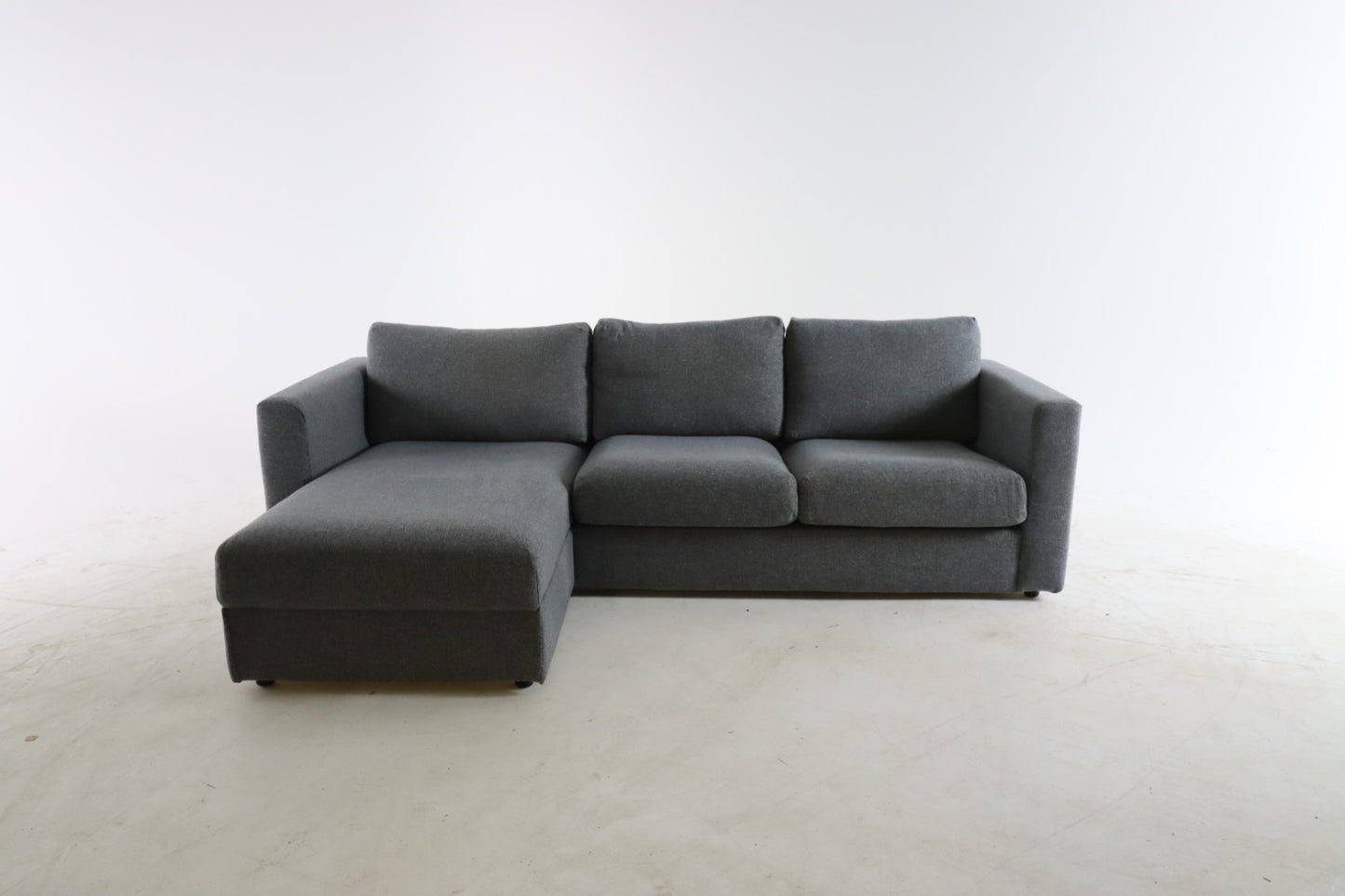 Ikea Finnala sectional. Grey L shaped sofa couch