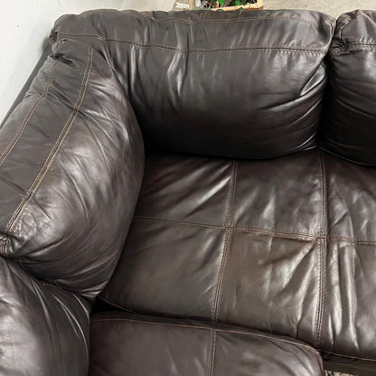 Jag's Furniture Real leather sectional. L shaped sofa couch.