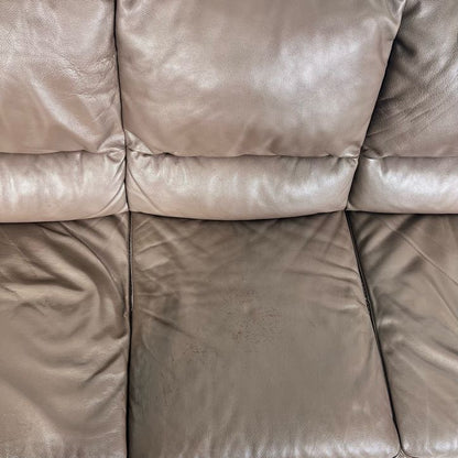 Natuzzi Editions full grain leather sofa set.