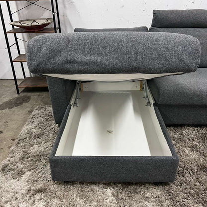 Ikea finnala sectional. Grey L shaped sofa couch with storage. Delivery available