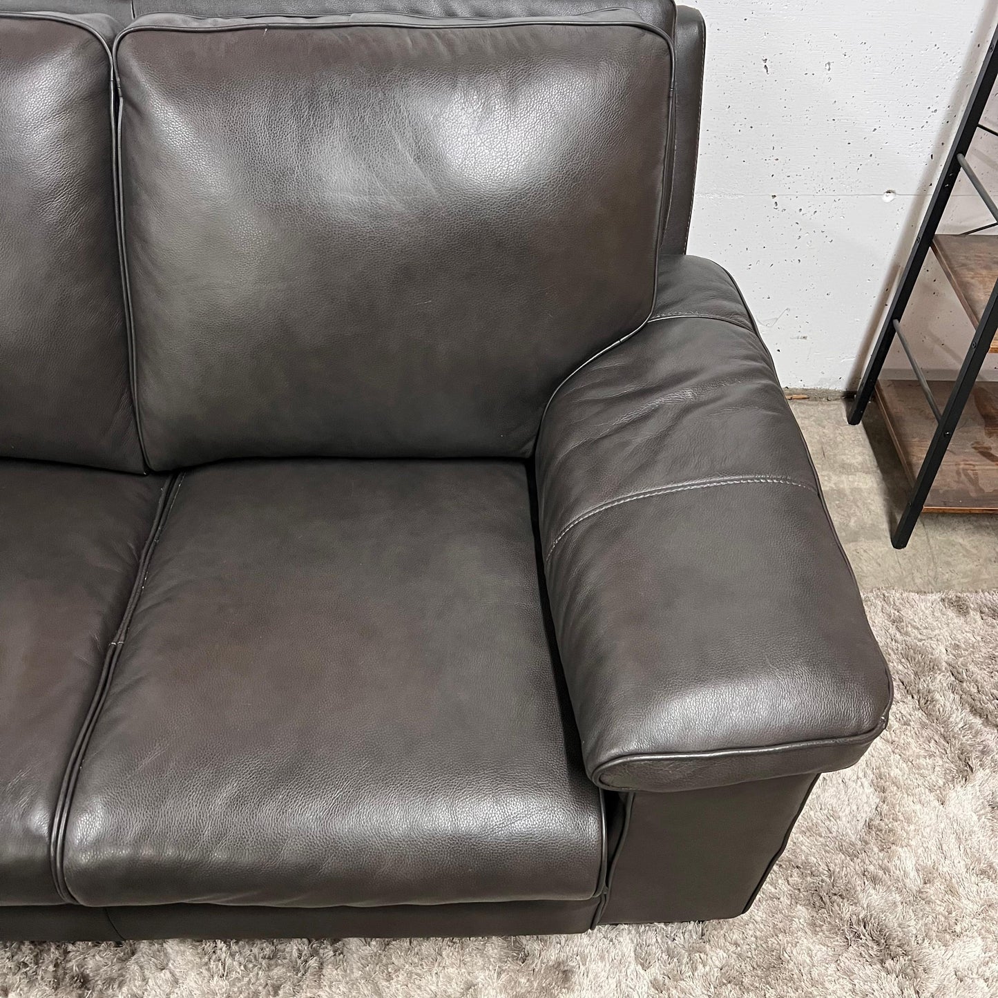 Amax leather sofa and matching ottoman