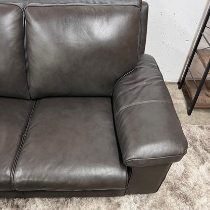 Amax leather sofa and matching ottoman