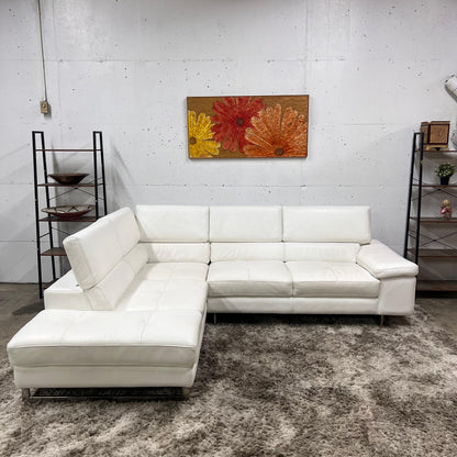 Scan design leather sectional.