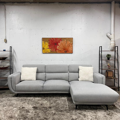 Fabric sofa. L shaped sofa couch. Delivery available