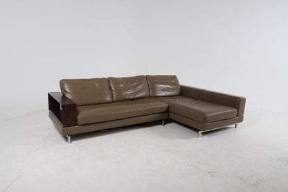 Kings living jasper leather sectional. Reconfigurable L shaped sofa couch
