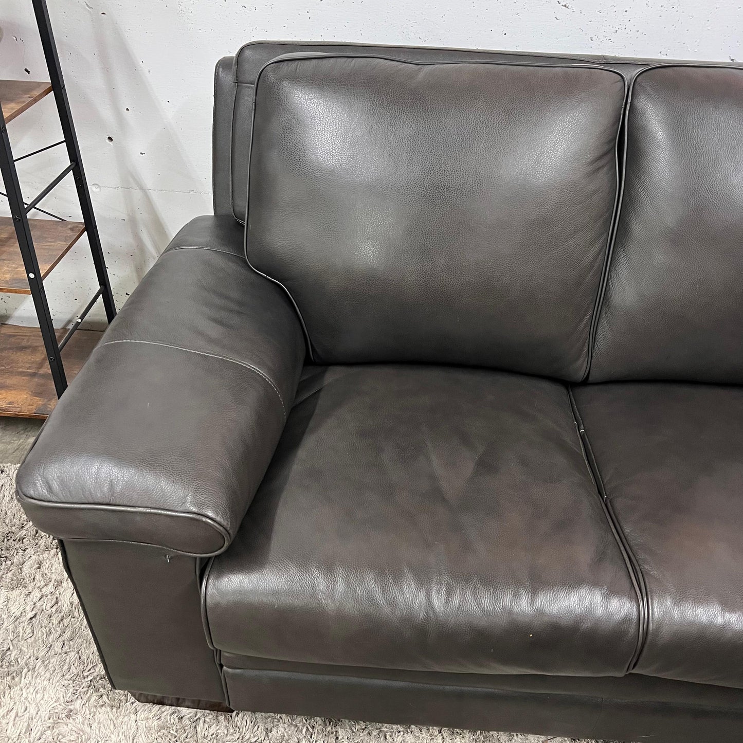 Amax leather sofa and matching ottoman