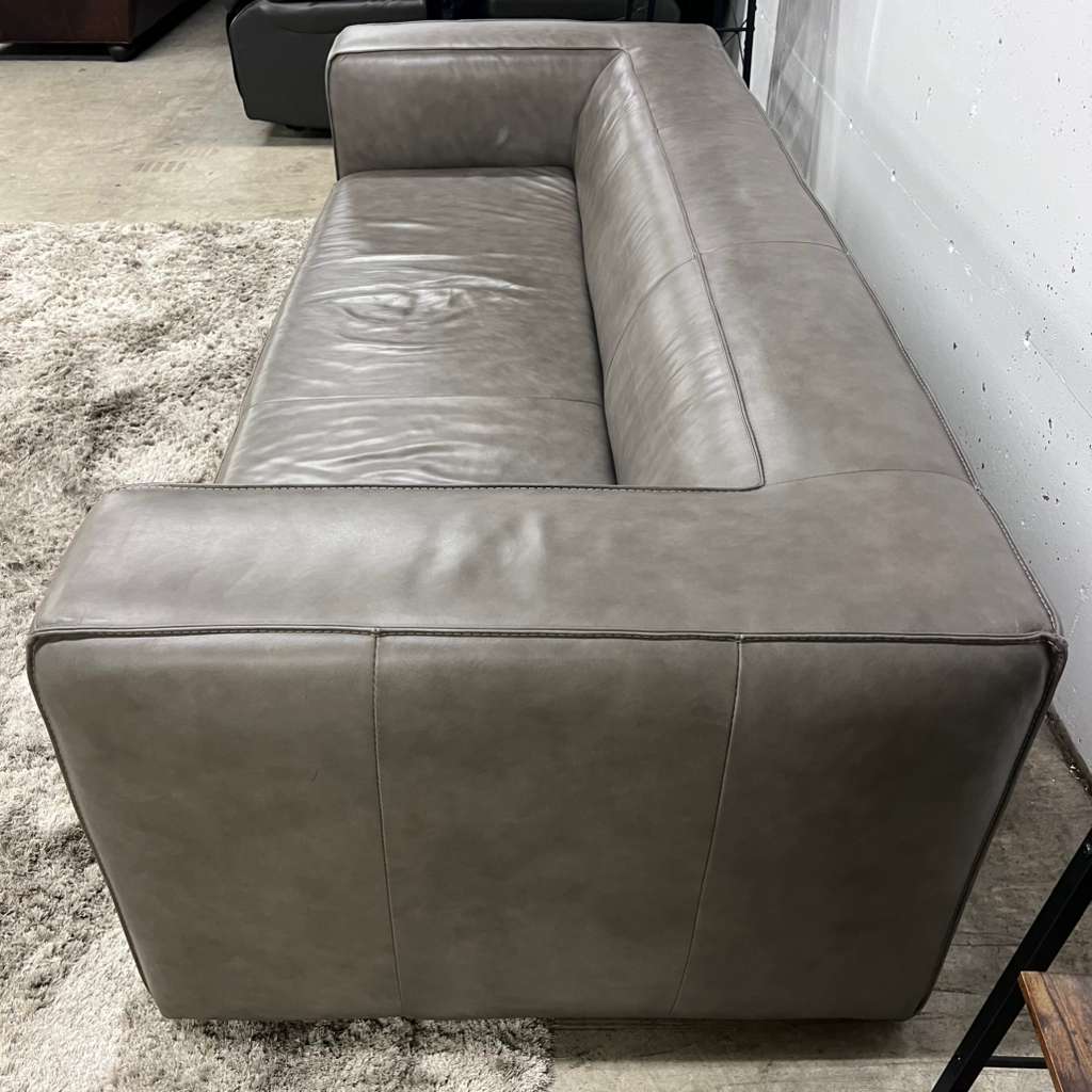 Muse and merchant cigar leather sofa. Mcm aniline leather