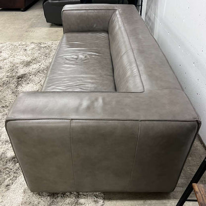 Muse and merchant cigar leather sofa. Mcm aniline leather