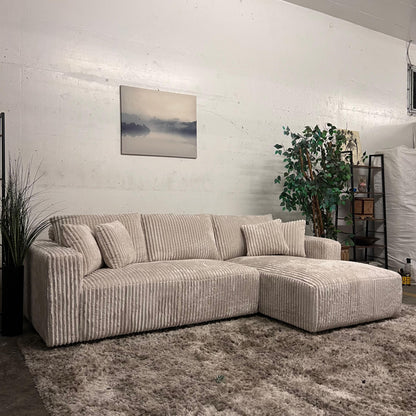 Casa bella thick striped corduroy sectional