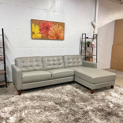 Amax leather sectional.