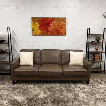 Real leather sofa. 3 seater couch