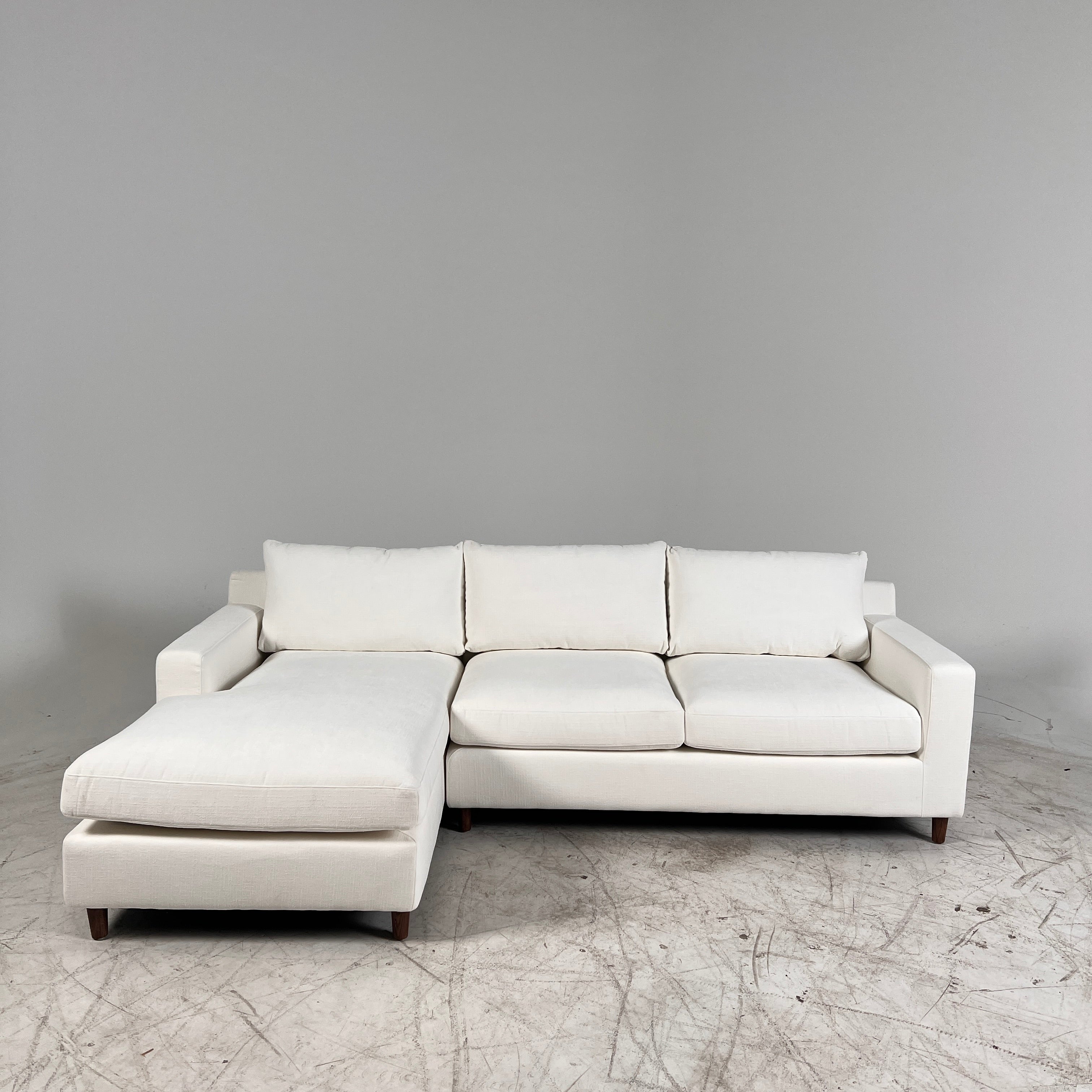 New Moe's Hutton sectional. White L shaped sofa couch