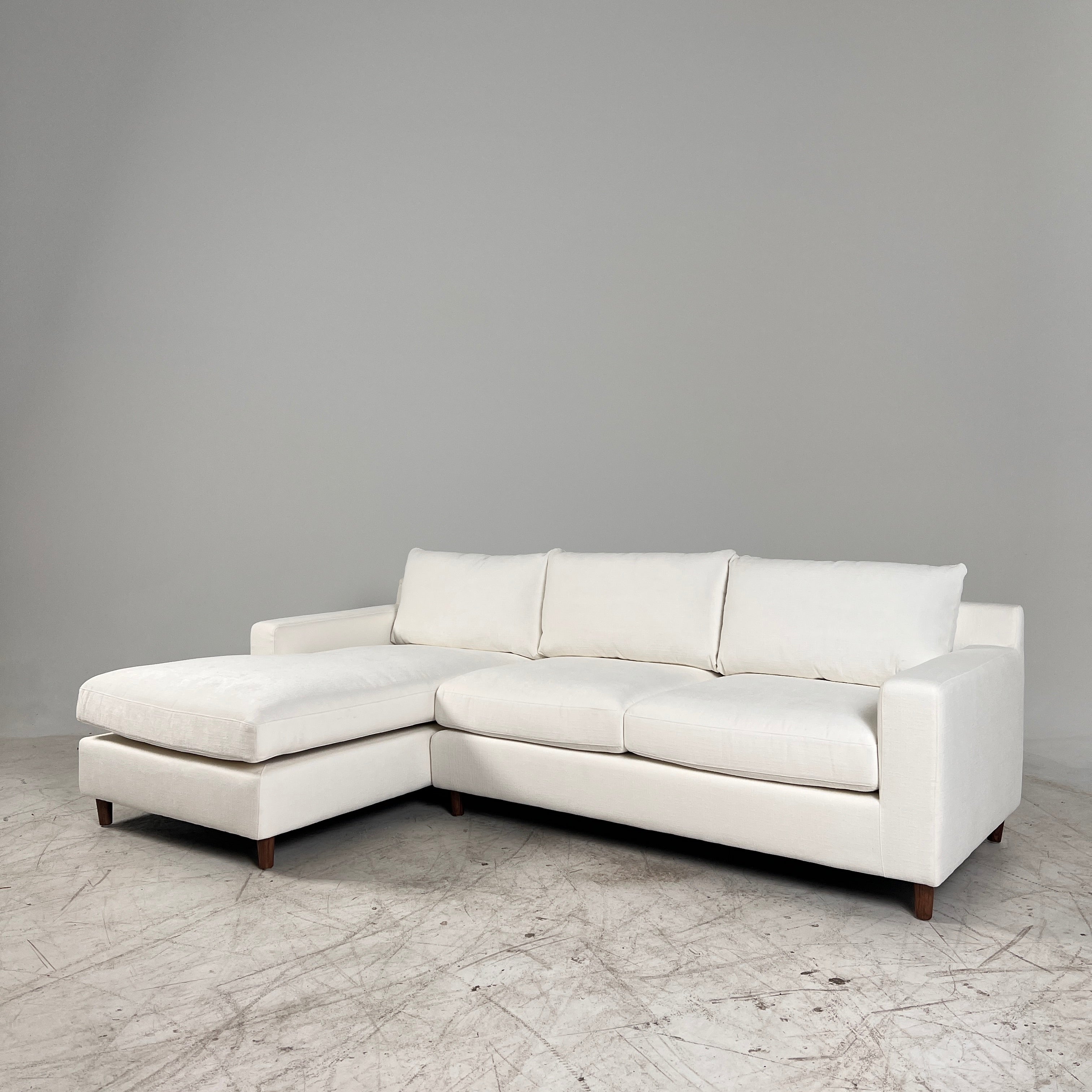 New Moe's Hutton sectional. White L shaped sofa couch