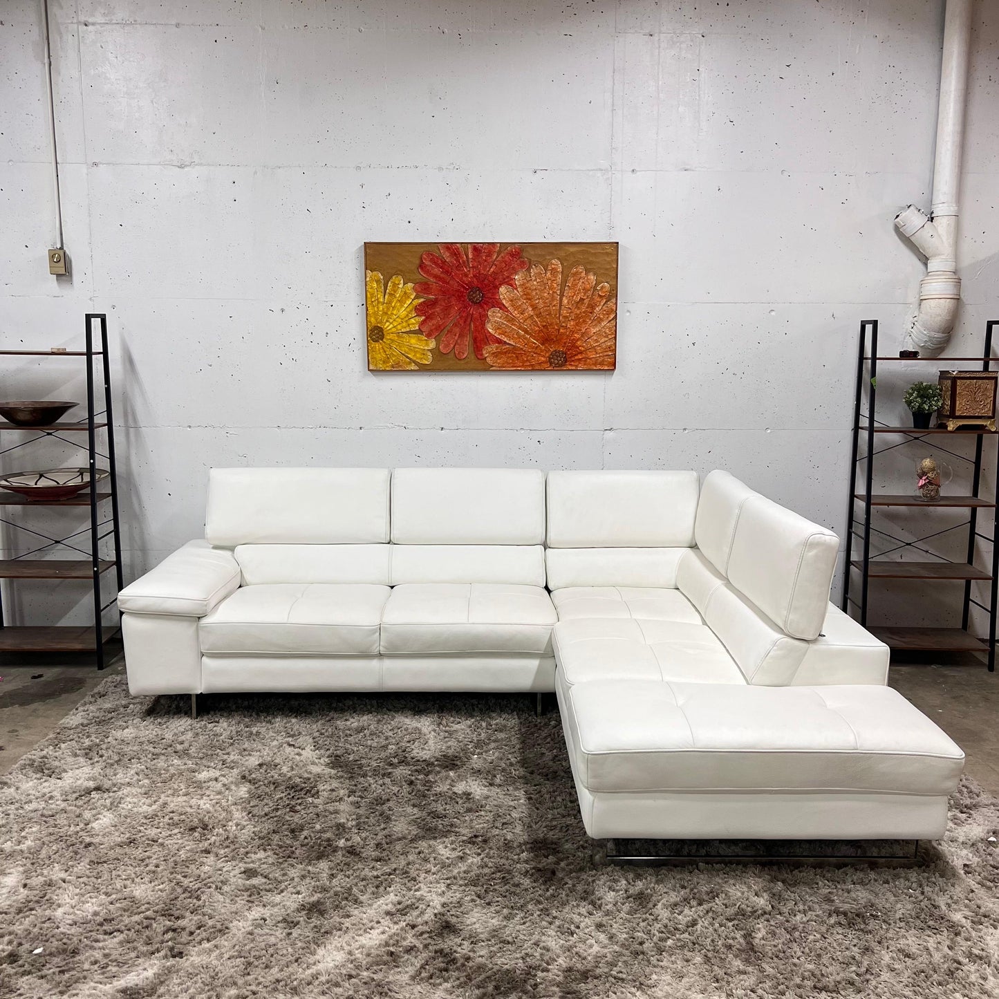 Scan design real leather sectional