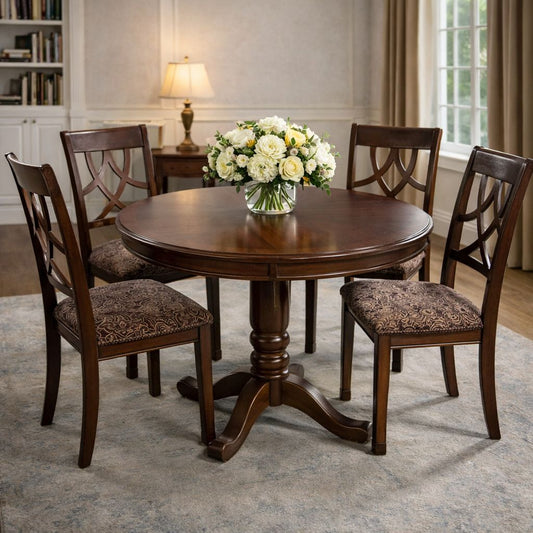 Ashley Round Dining Table + 4 Chairs – Retailed $2,000