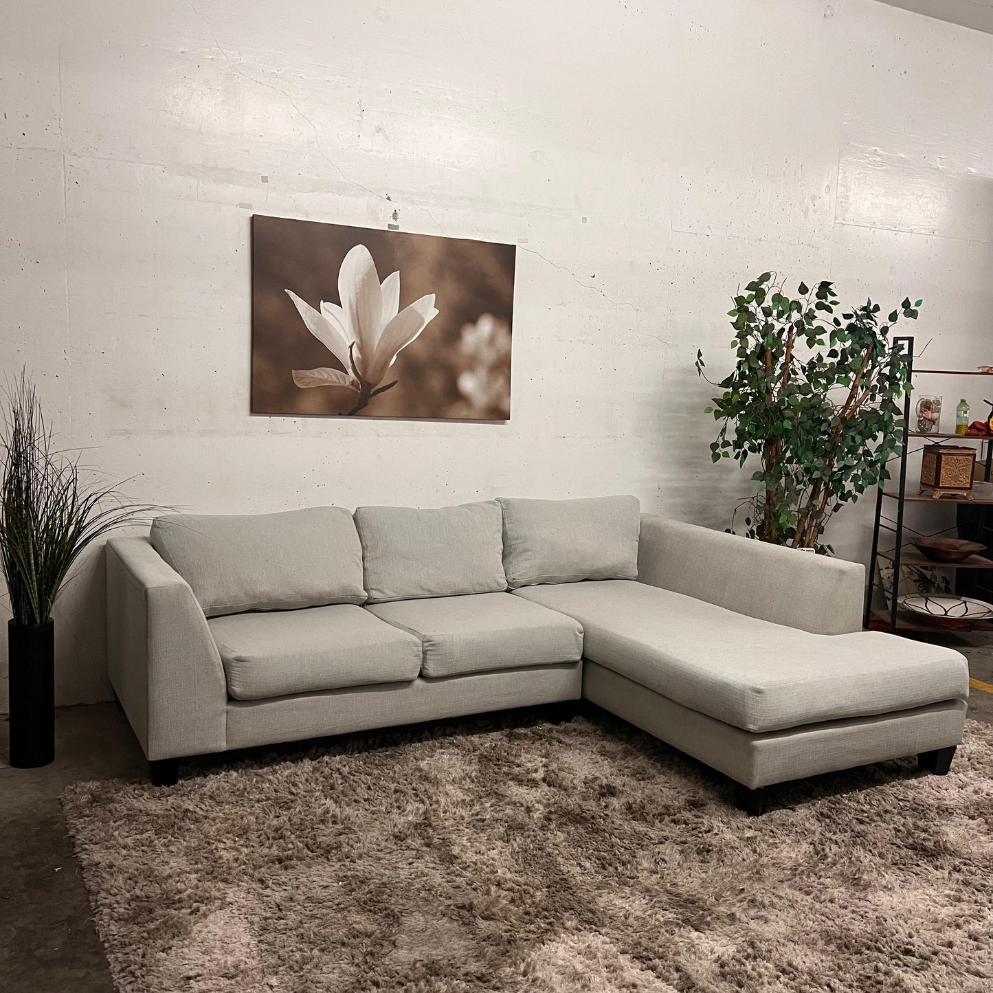 Stylus custom made sectional. L shaped sofa couch.