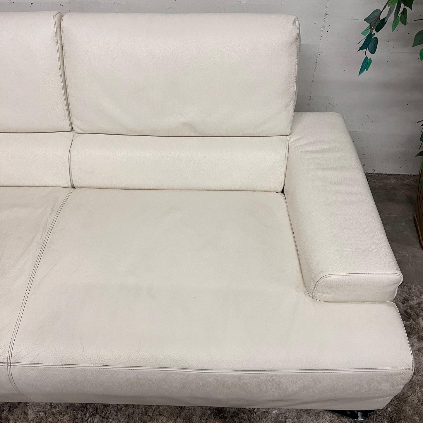 Natuzzi italia full grain leather sectional