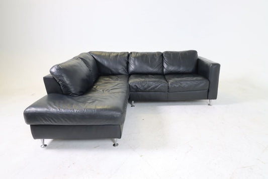 Italsofa natuzzi leather sectional. Black L shaped sofa couch