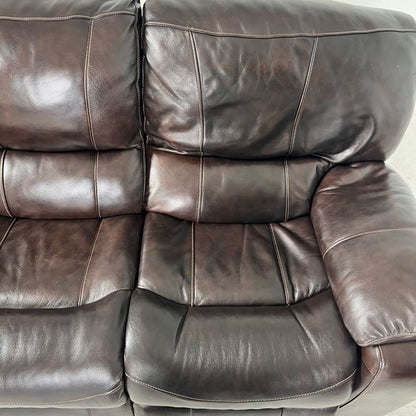 Power reclining sofa set. Genuine leather Power recliner set.