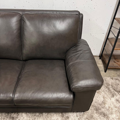 Amax leather sofa and matching ottoman