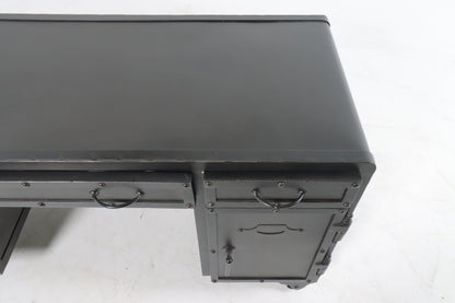 Restoration hardware iron bolt desk. Metal computer desk