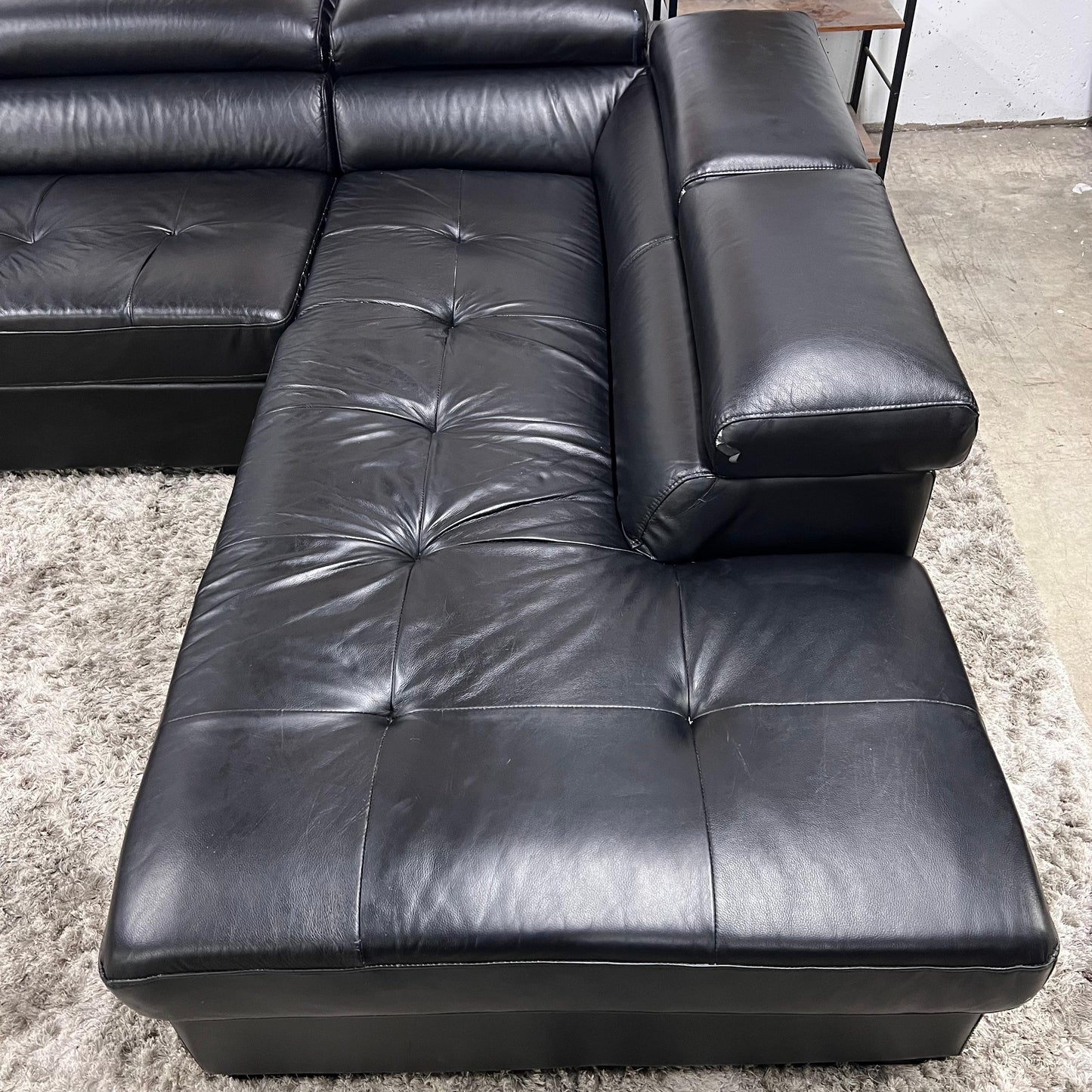 Scan design leather sectional