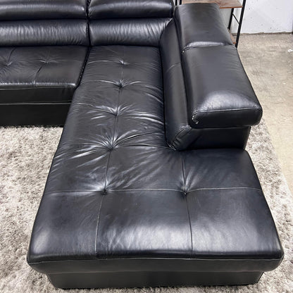 Scan design leather sectional