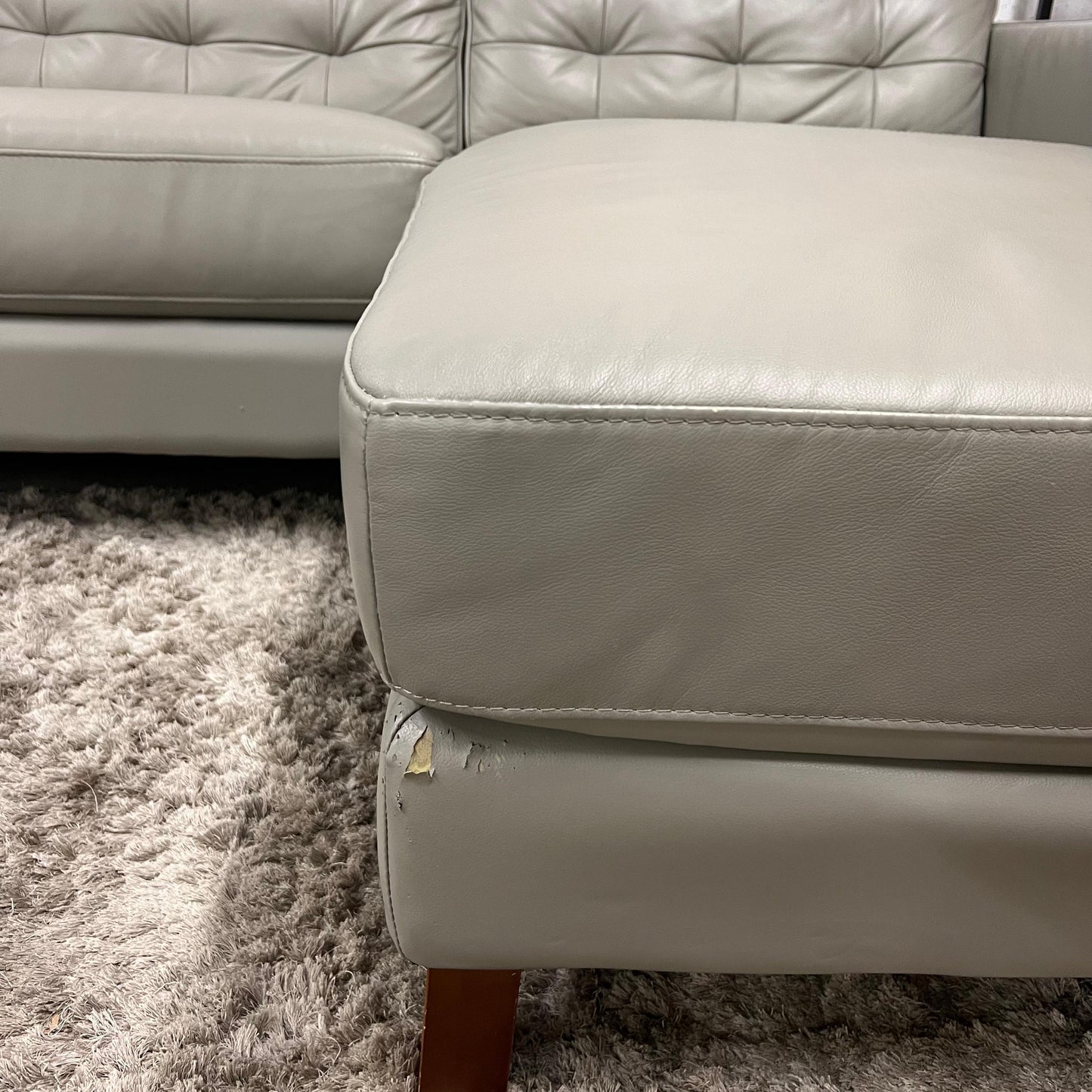 Amax leather sectional.