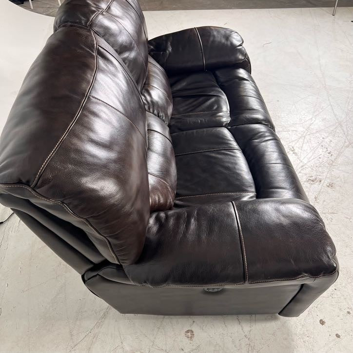 Power reclining sofa set. Genuine leather Power recliner set.