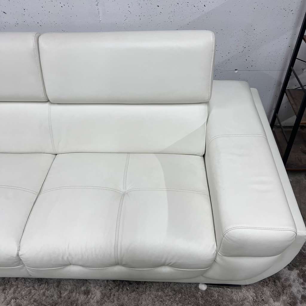 Lincoln sectional by future designs. Leather L shaped sofa couch.