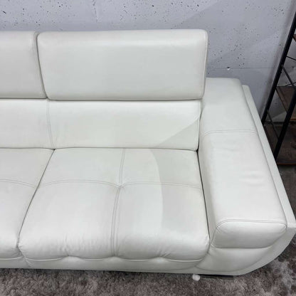 Lincoln sectional by future designs. Leather L shaped sofa couch.