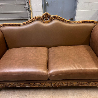 Very wide leather sofa set. 3+2+1