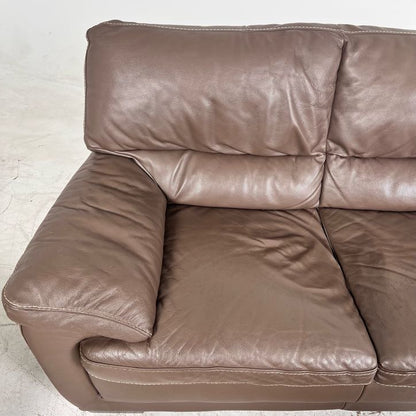 Natuzzi Editions full grain leather sofa set.